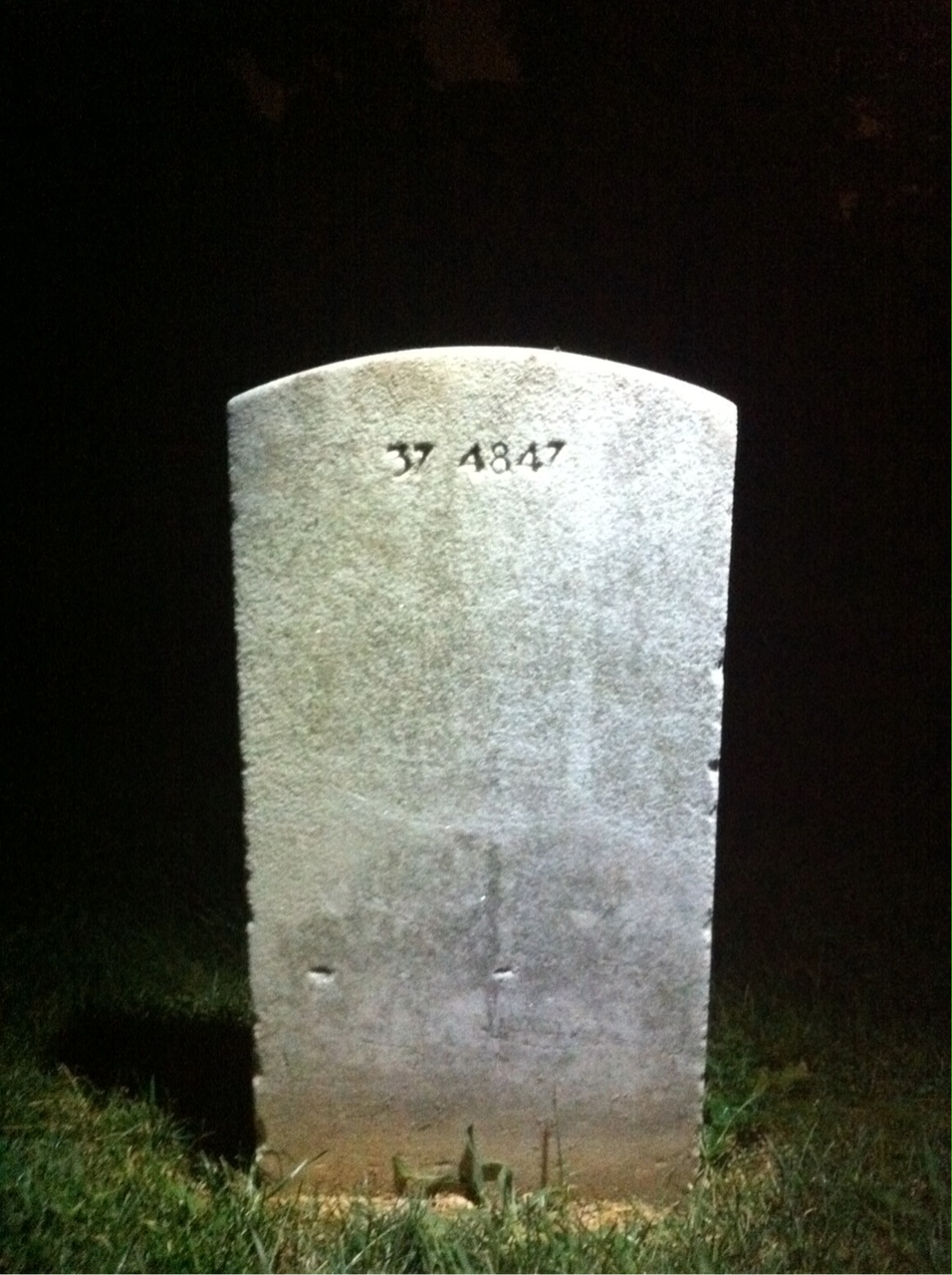 Back of headstone — Robert Moore