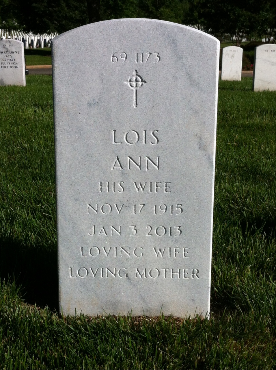 Back of headstone — Kurt Radtke