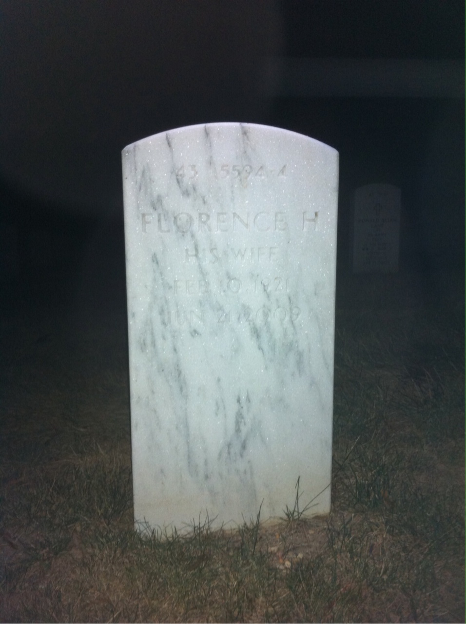 Back of headstone — John Roberts
