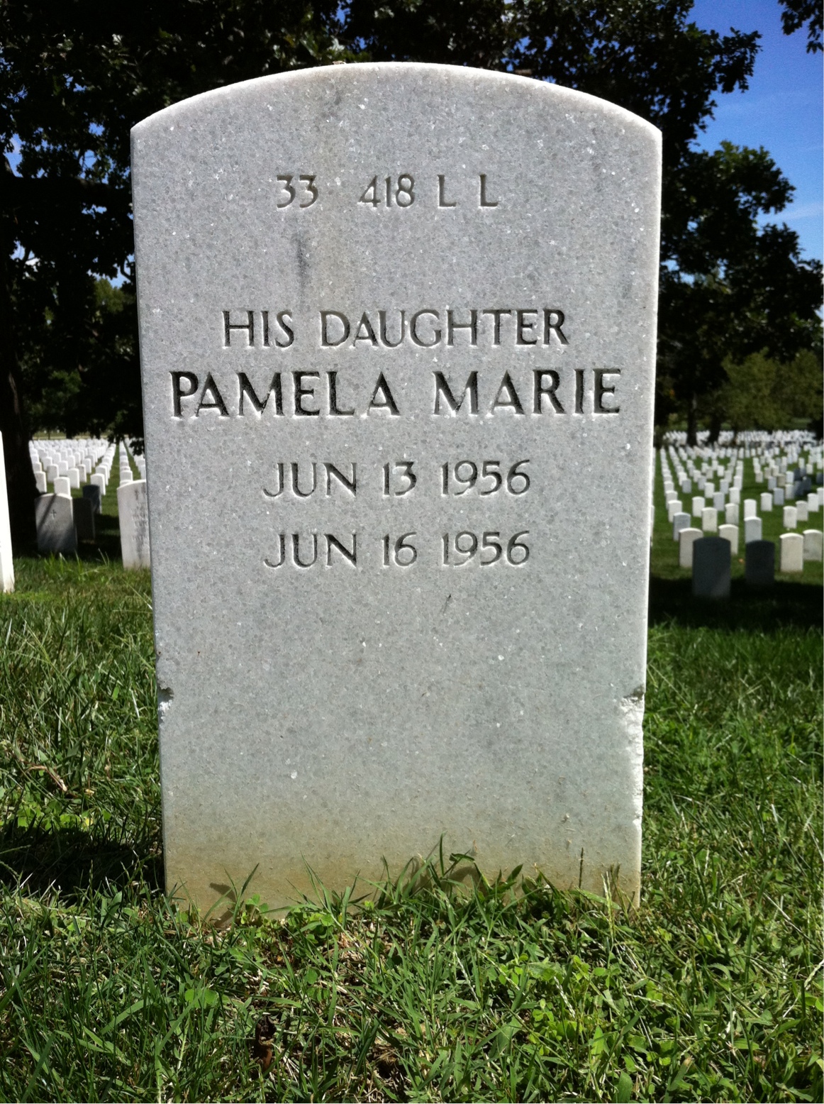 Back of headstone — William Mitchell