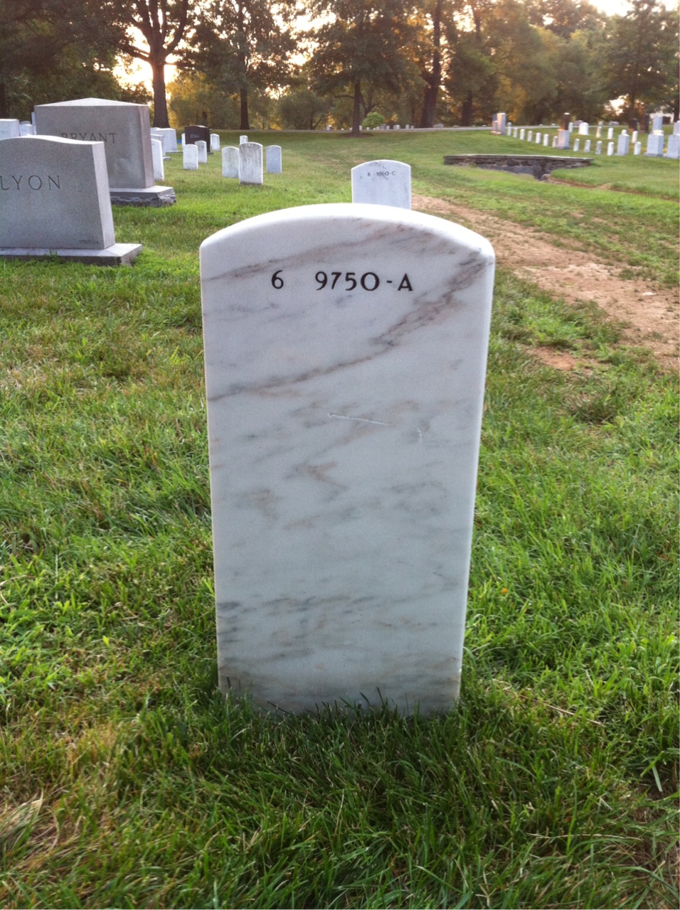 Back of headstone — Gary Pfingston