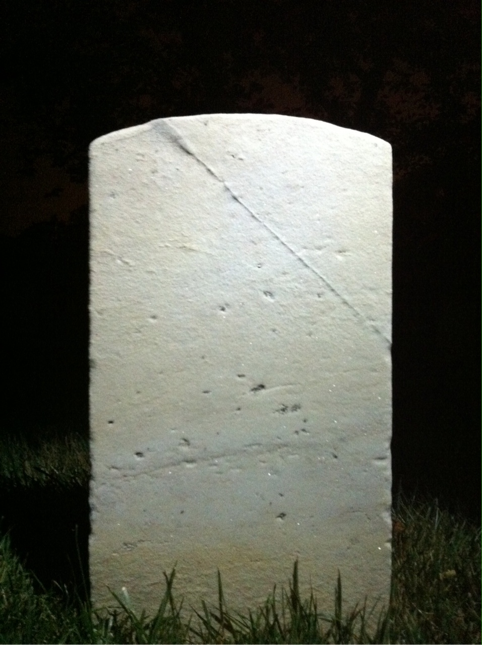 Back of headstone — Joseph Adams