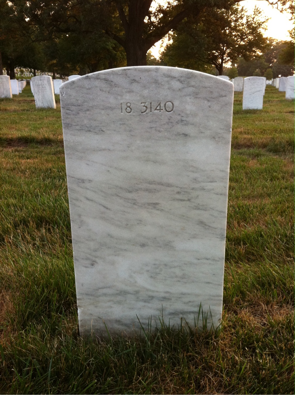 Back of headstone — Leo Mulcrone