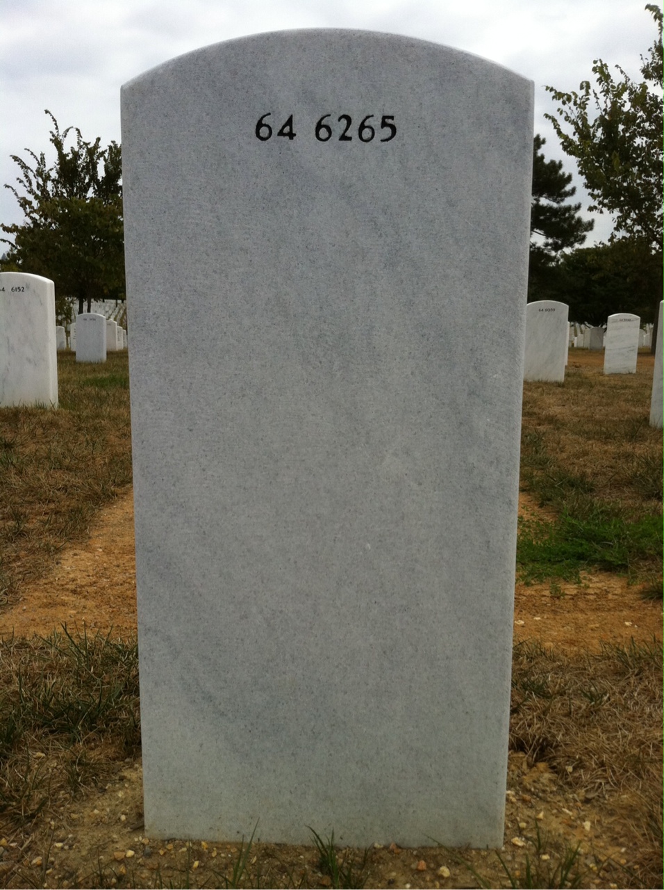 Back of headstone — James Allen