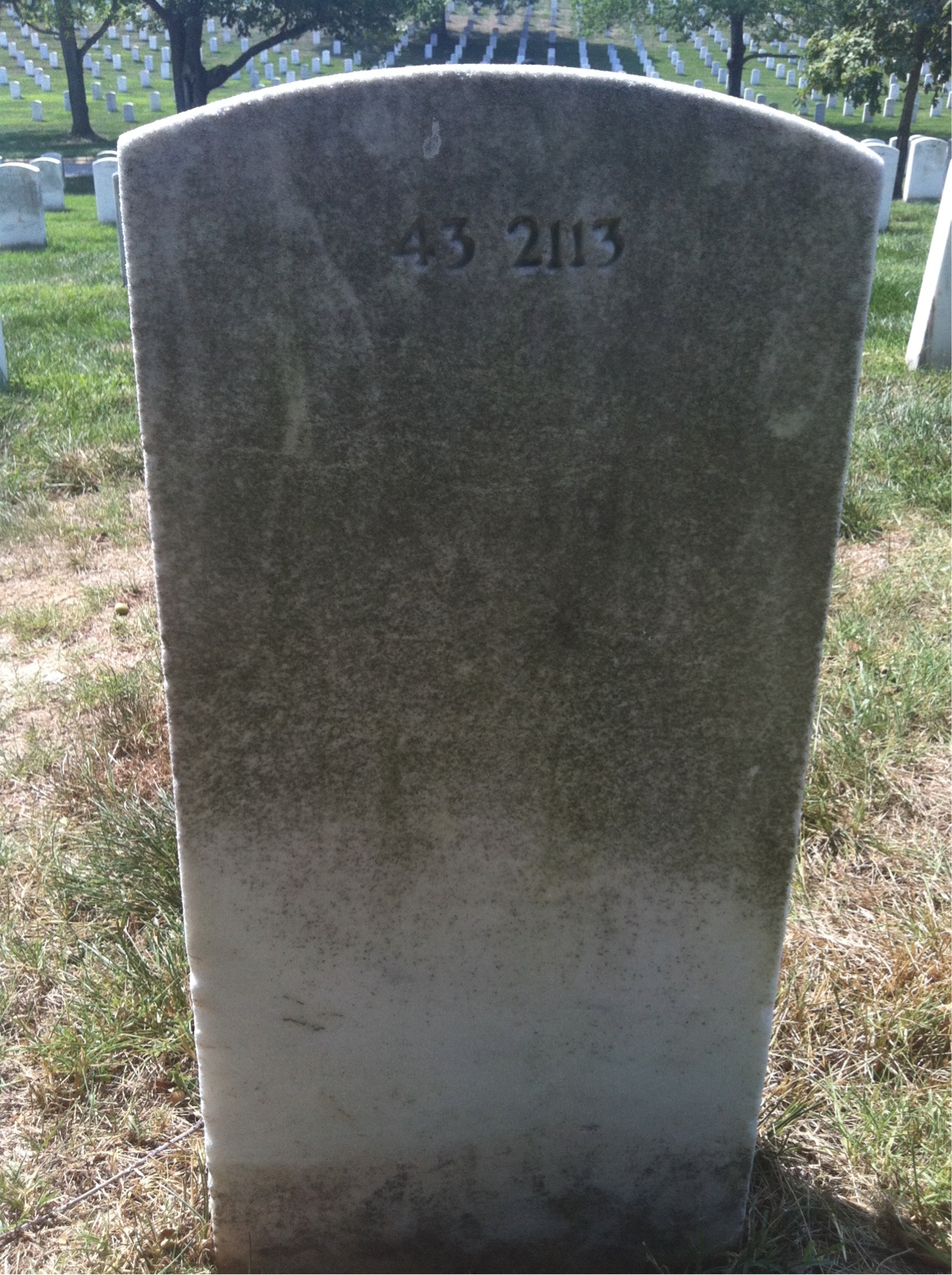 Back of headstone — Robert L Wheeler