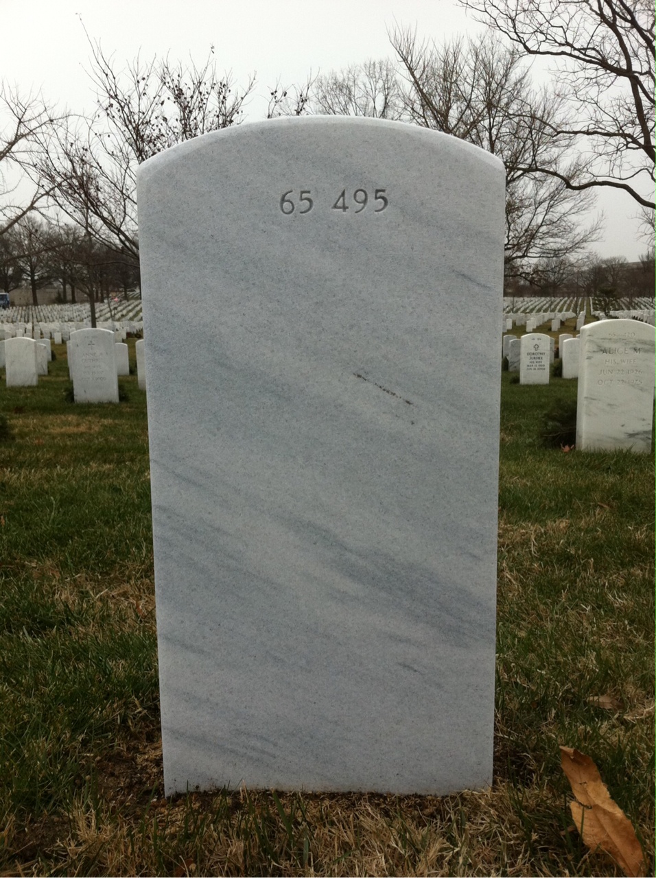 Back of headstone — William F Hathaway