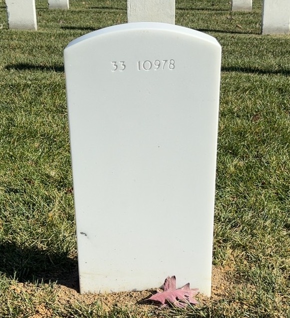Back of headstone — Courtland Ballou