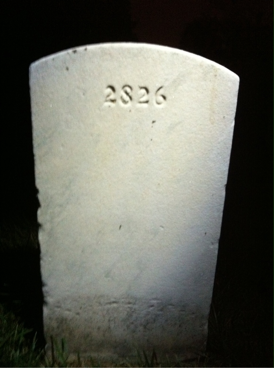 Back of headstone — Robert Allen