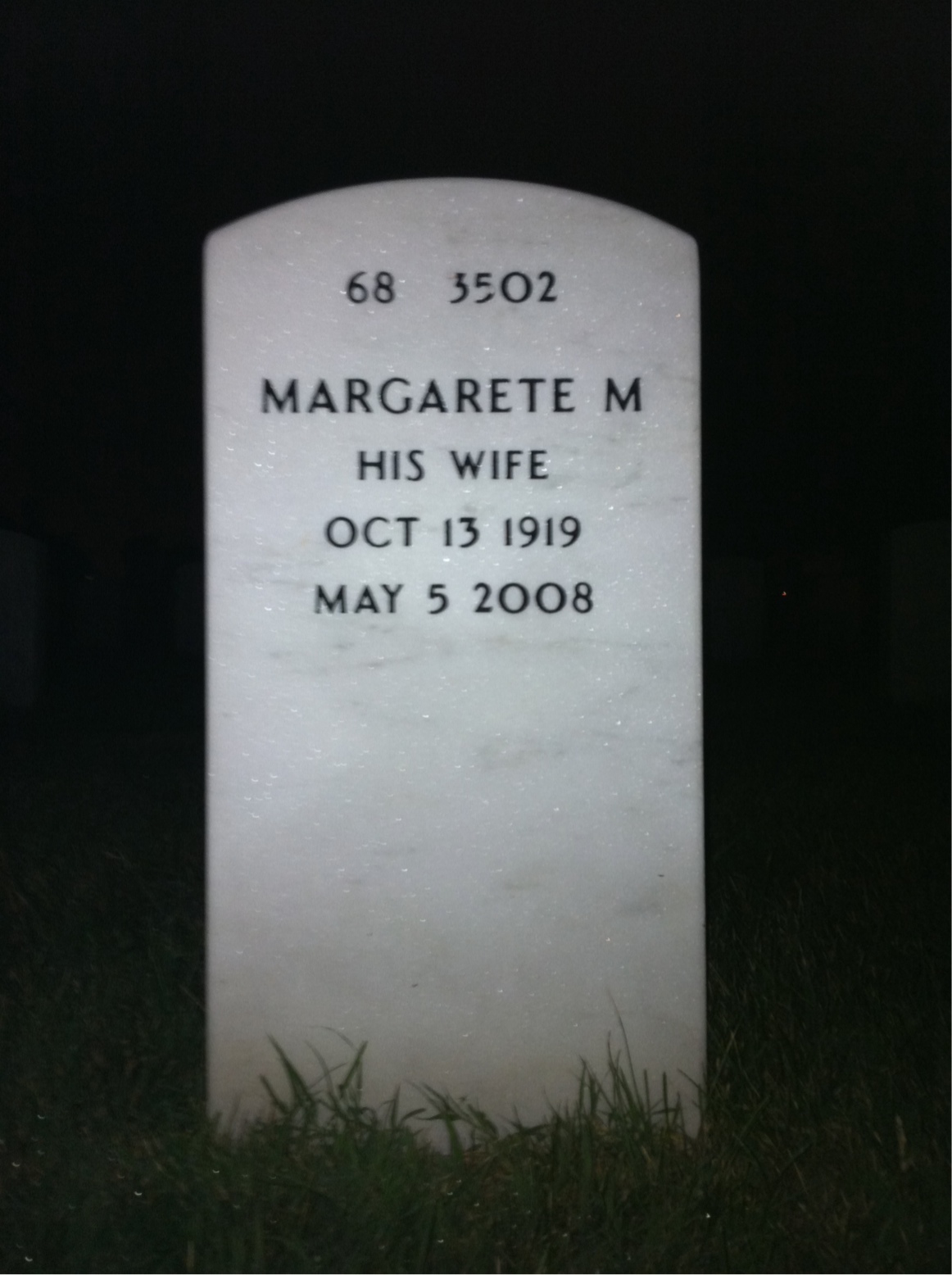 Back of headstone — Robert Inglis