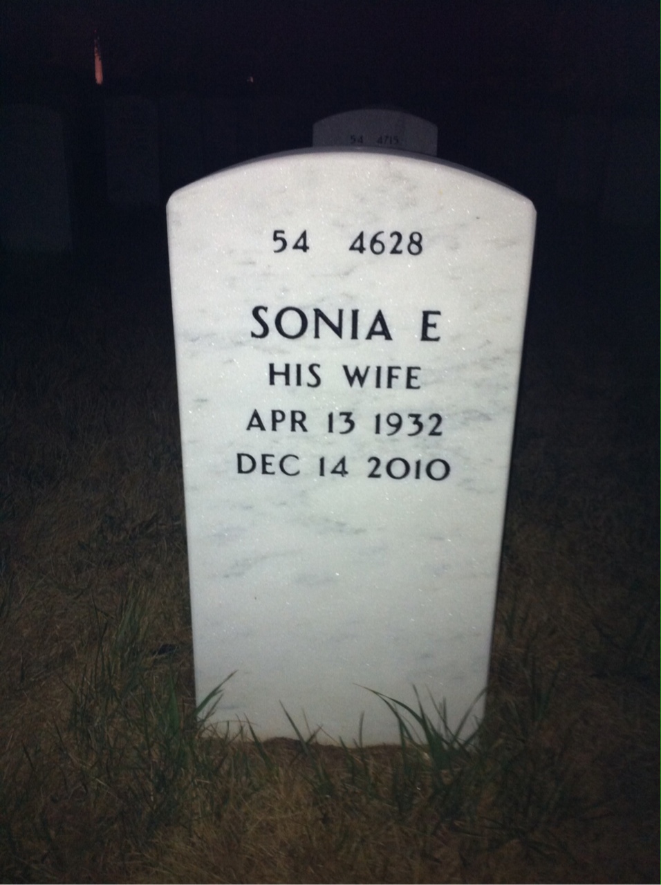 Back of headstone — Barton Holderman