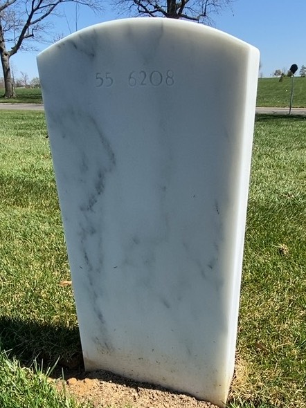 Back of headstone — Elvan Alyea