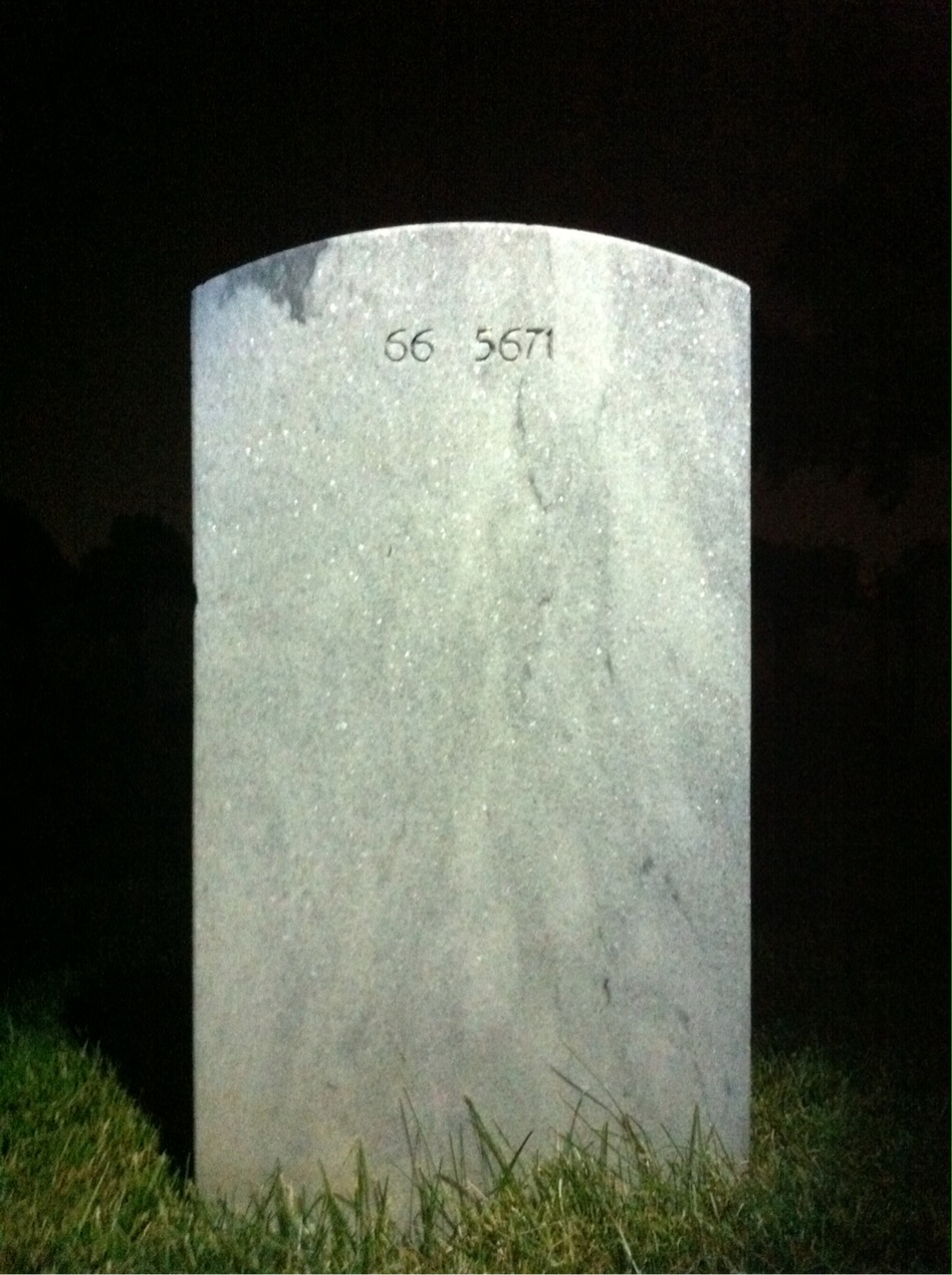 Back of headstone — Roger Burns Innes