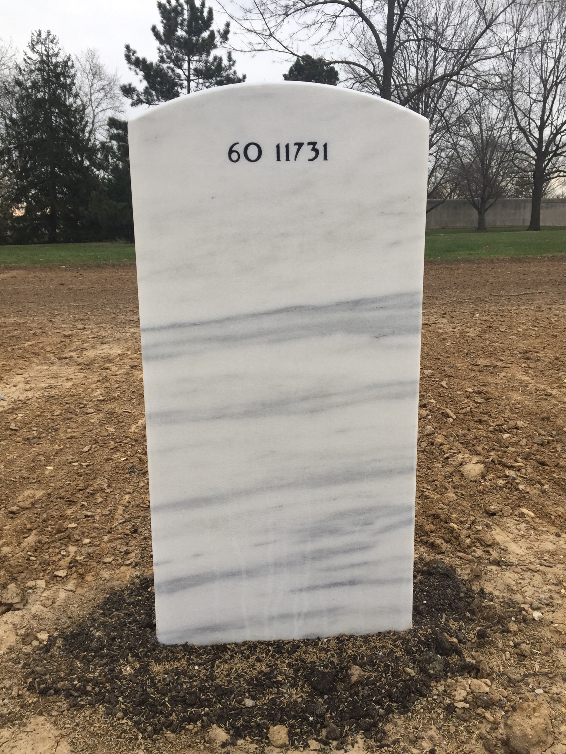 Back of headstone — Madison Bernard Matakas