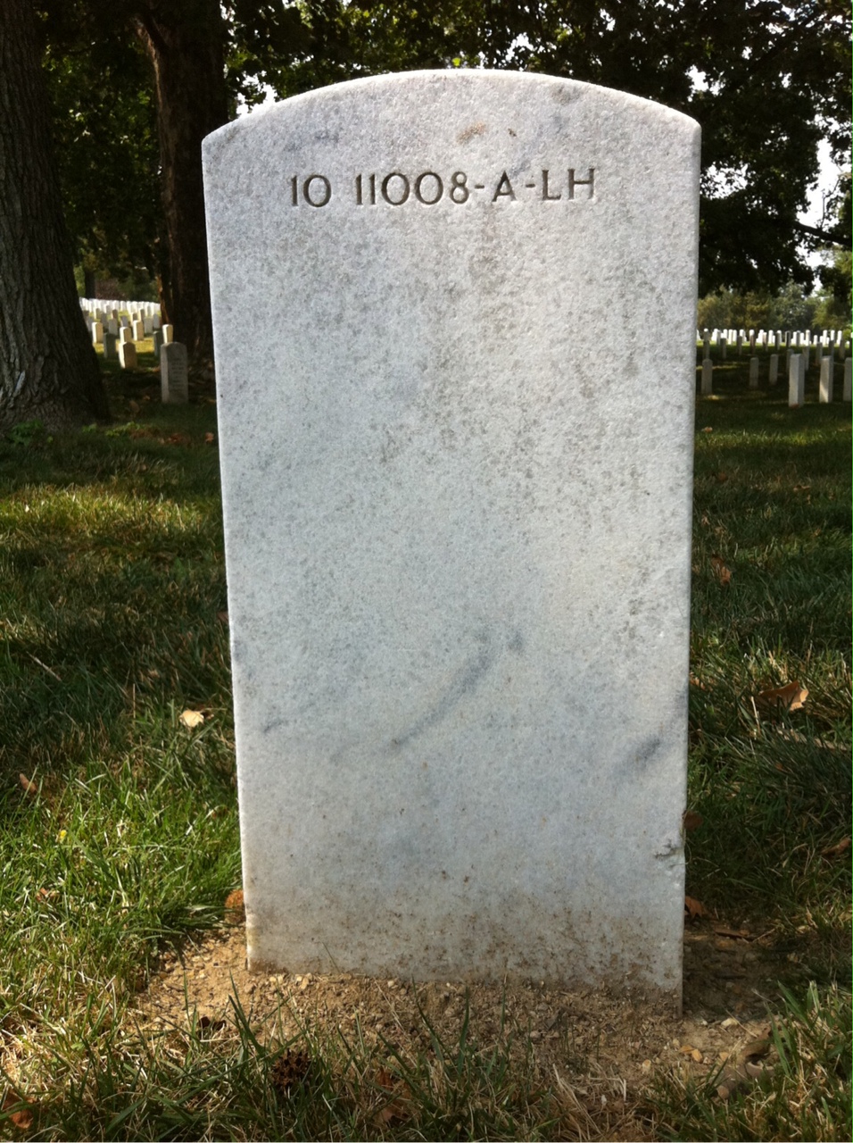 Back of headstone — Helen Mitchell