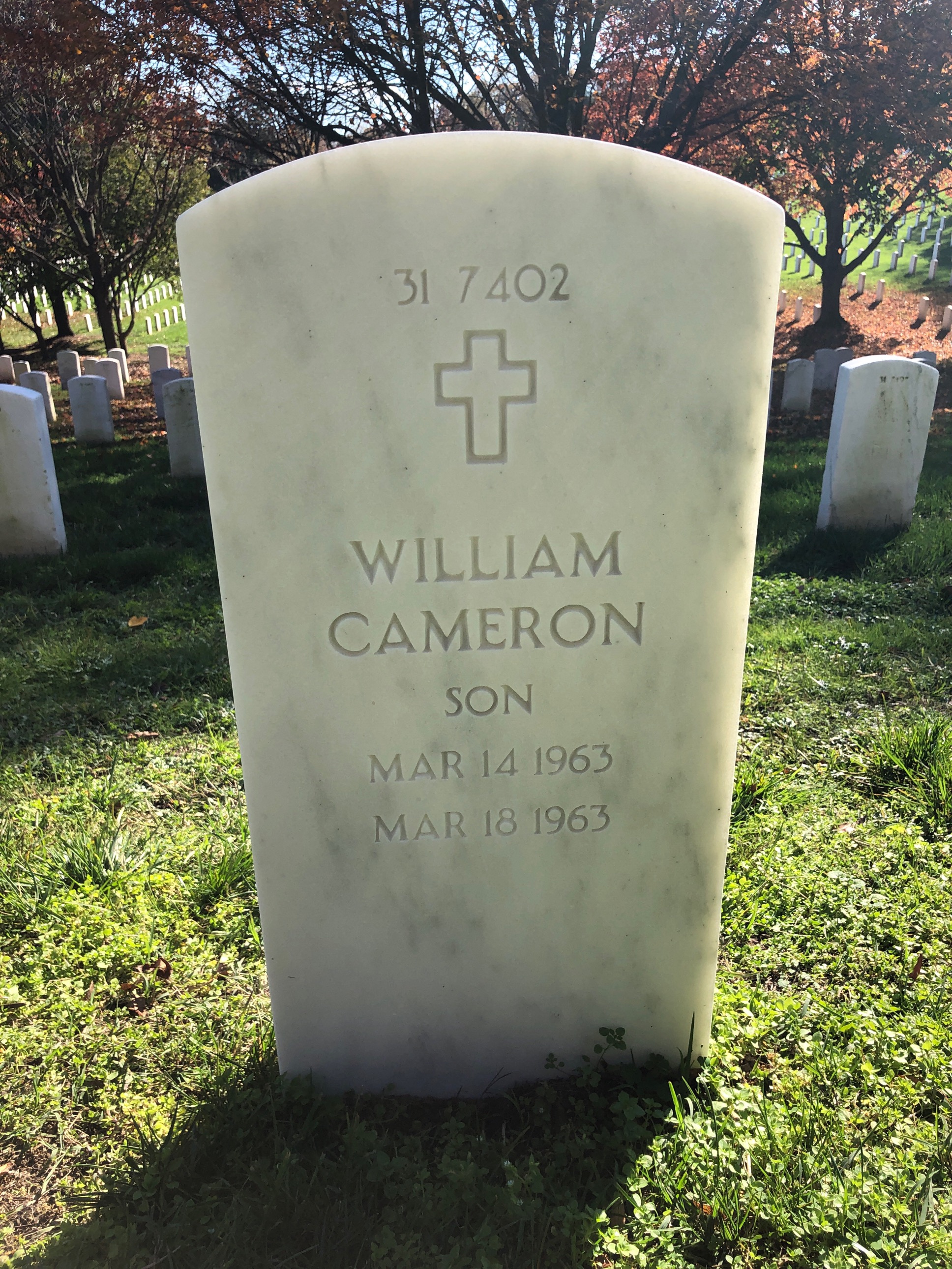 Back of headstone — George Morrison