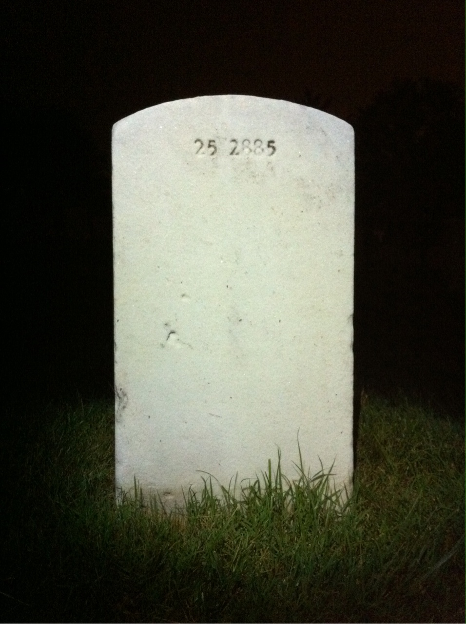 Back of headstone — Robert Roy Black