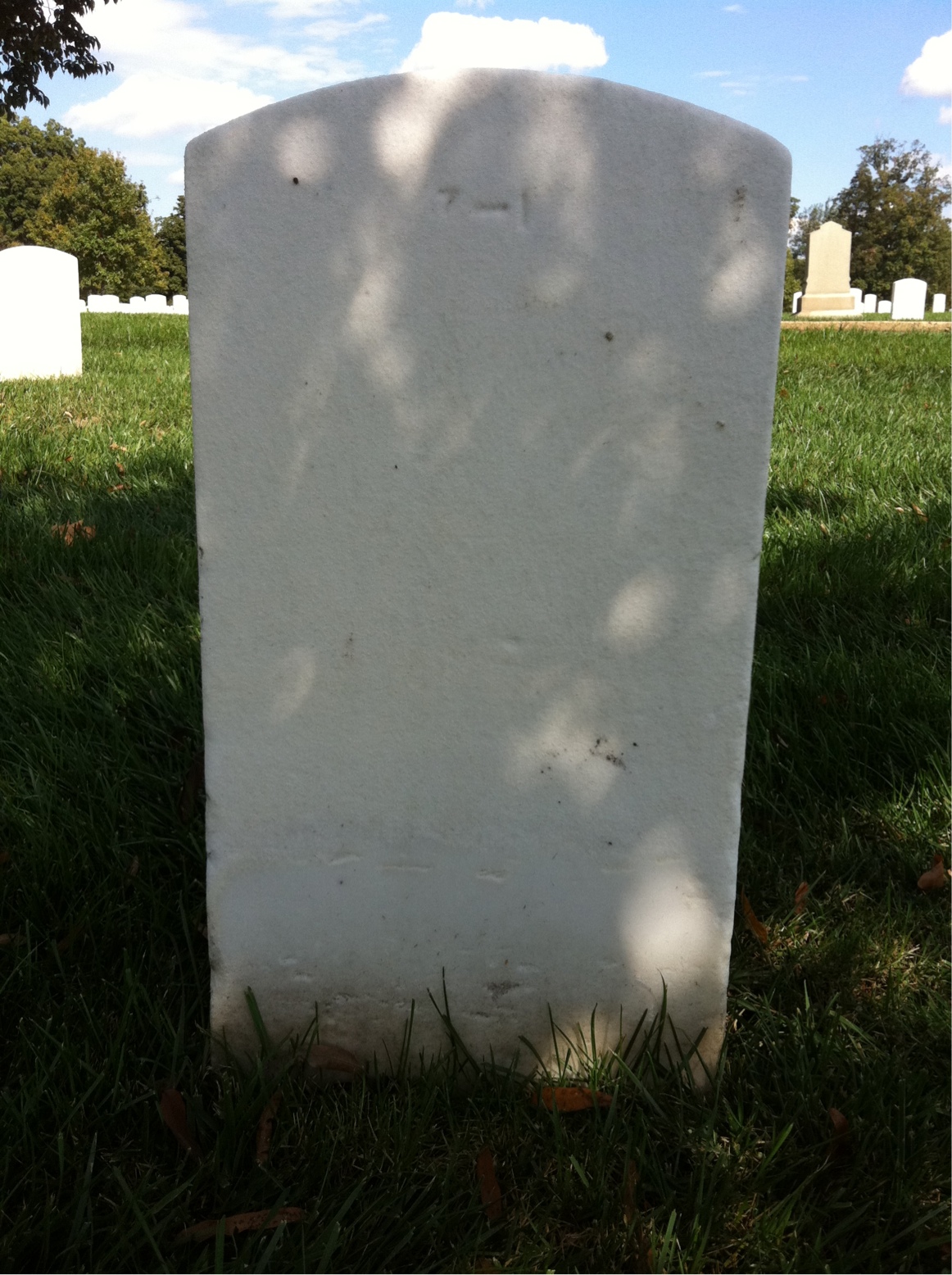 Back of headstone — Francis Moore