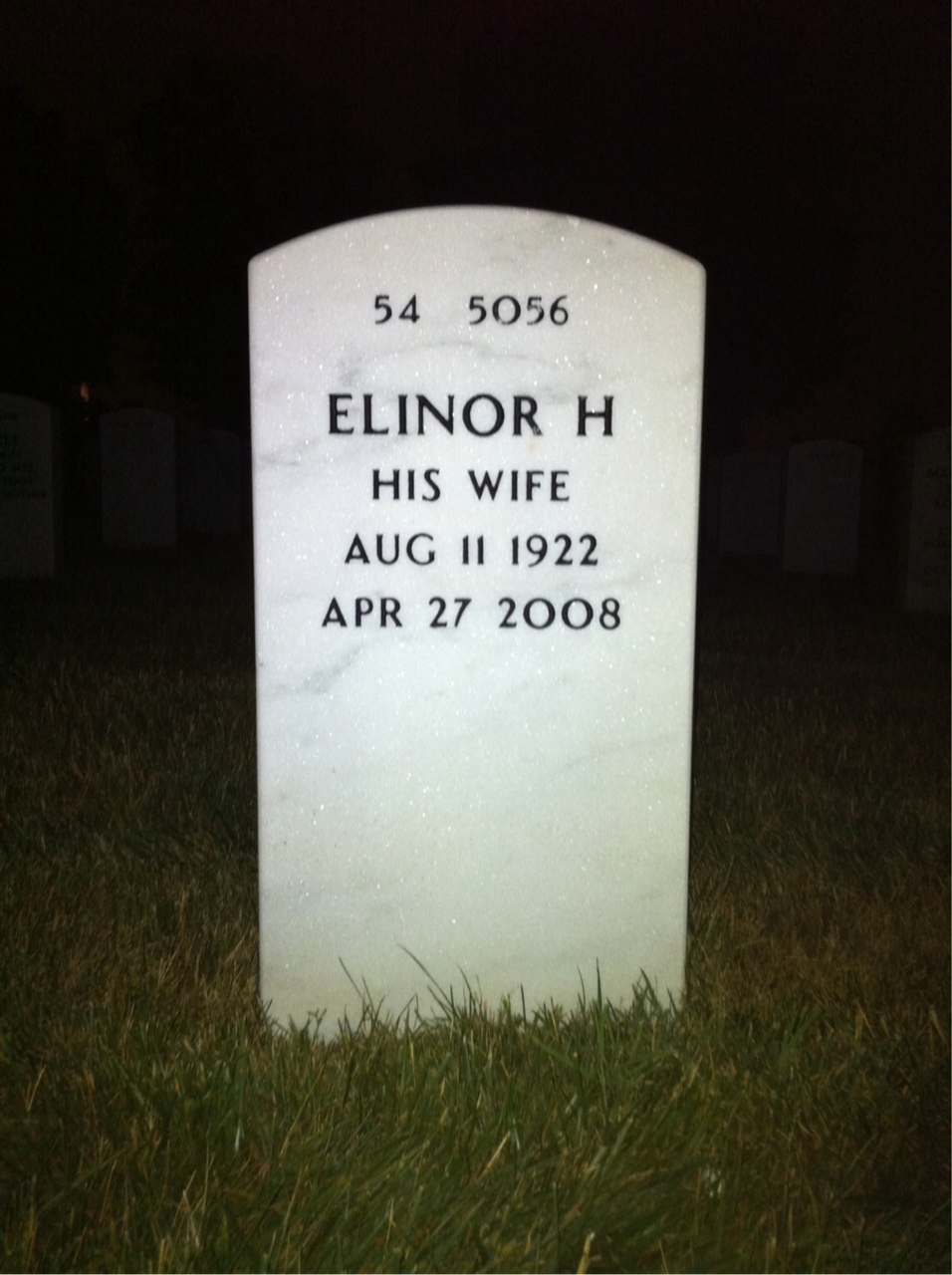 Back of headstone — David Oberlin