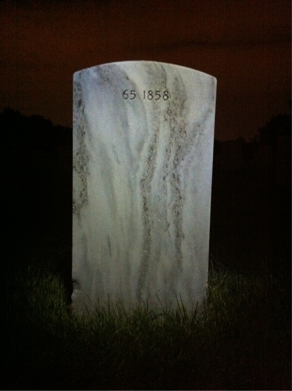 Back of headstone — Laurie Mcneese