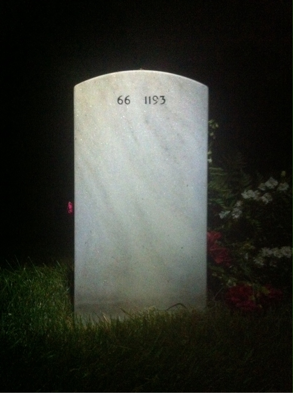 Back of headstone — Robert Parker