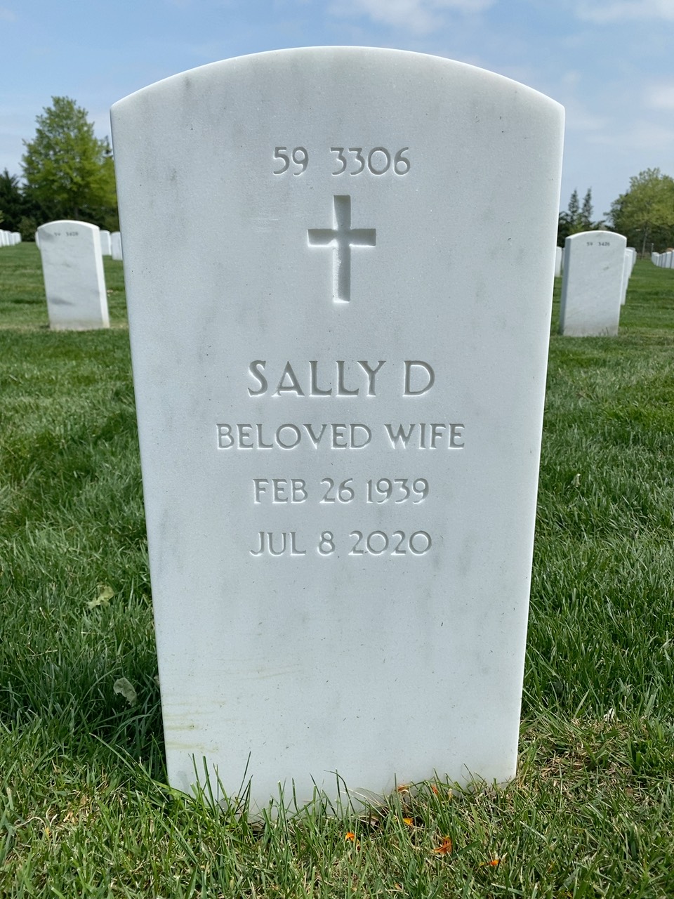 Back of headstone — David Morehouse