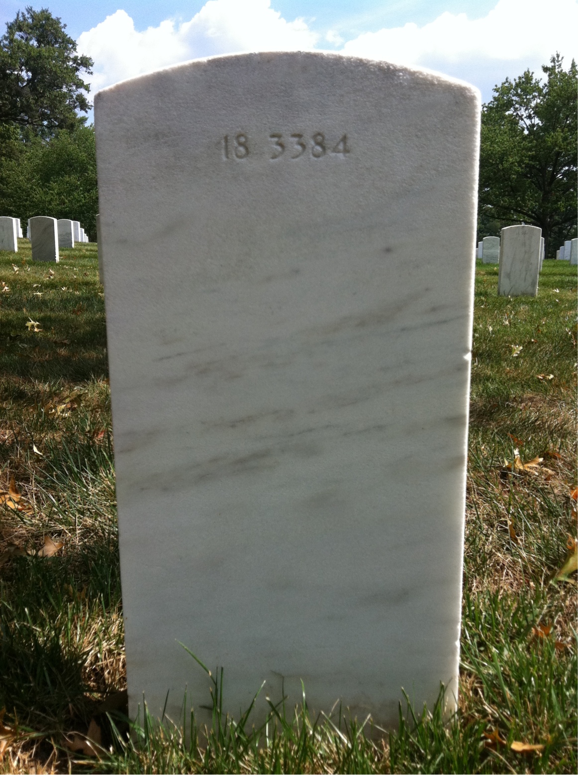 Back of headstone — Clarence Barr