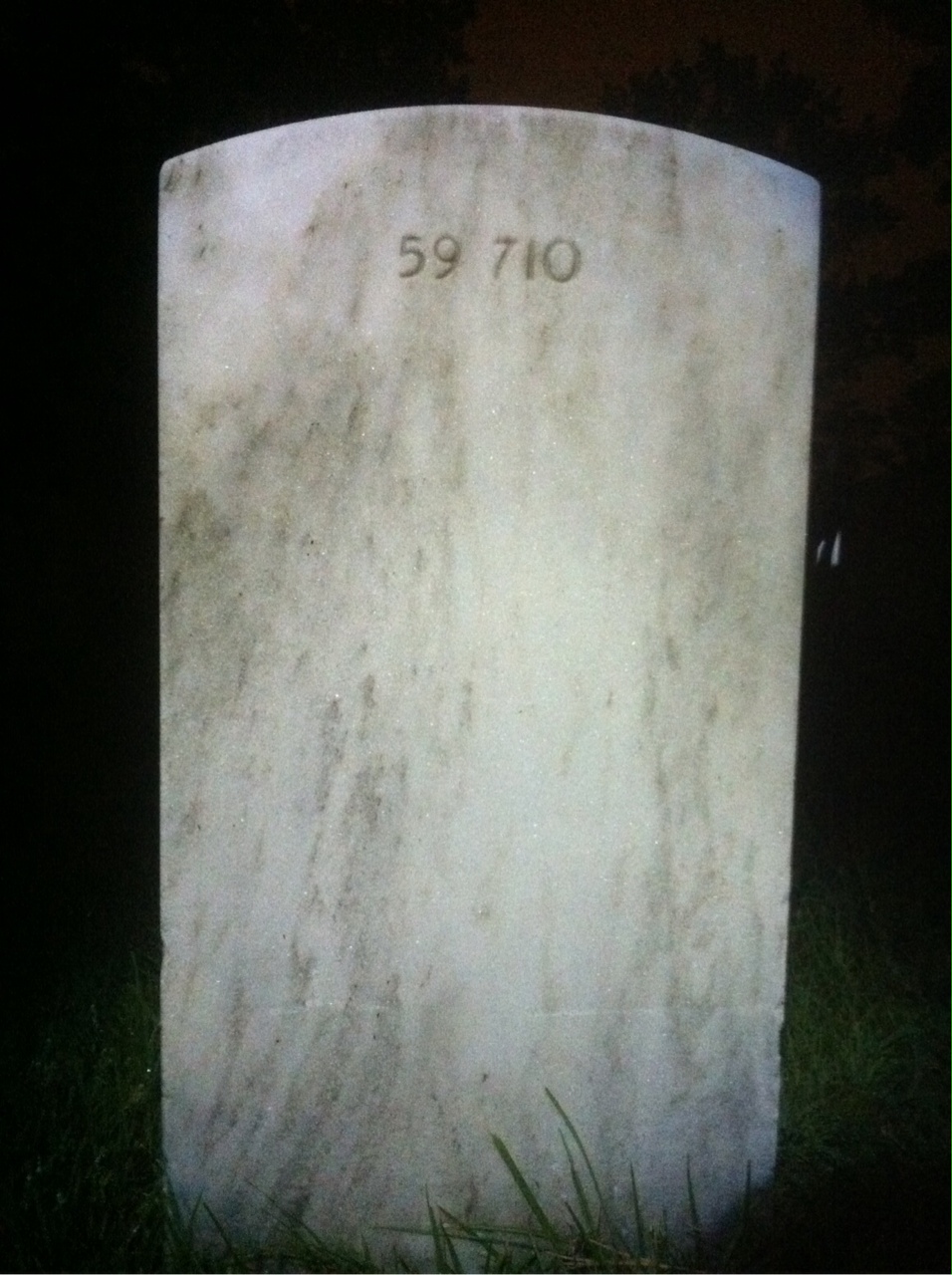 Back of headstone — Carolyn Sherer Mandler