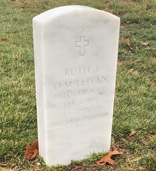 Back of headstone — Richard O'Sullivan
