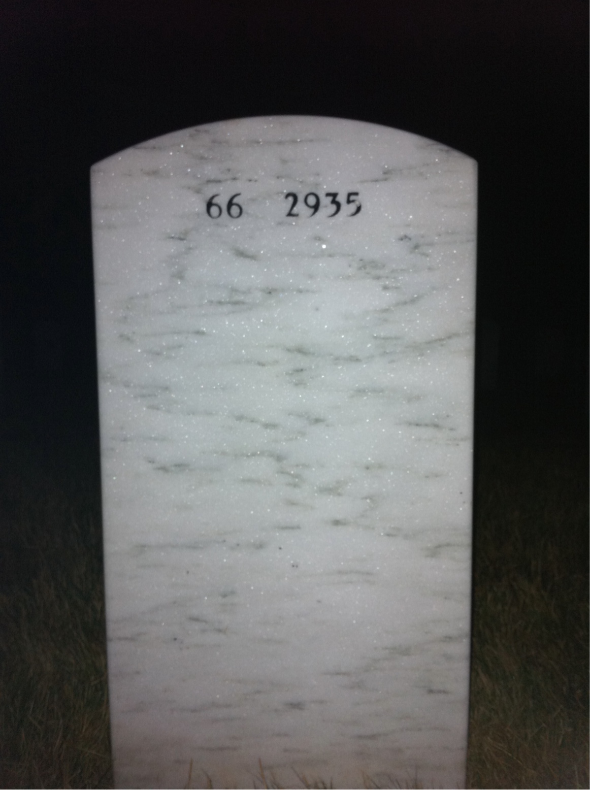 Back of headstone — Richard Langley
