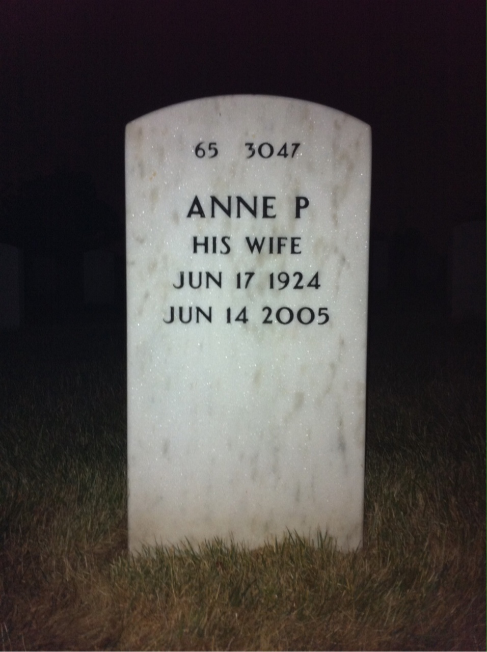 Back of headstone — Bartlett Allen