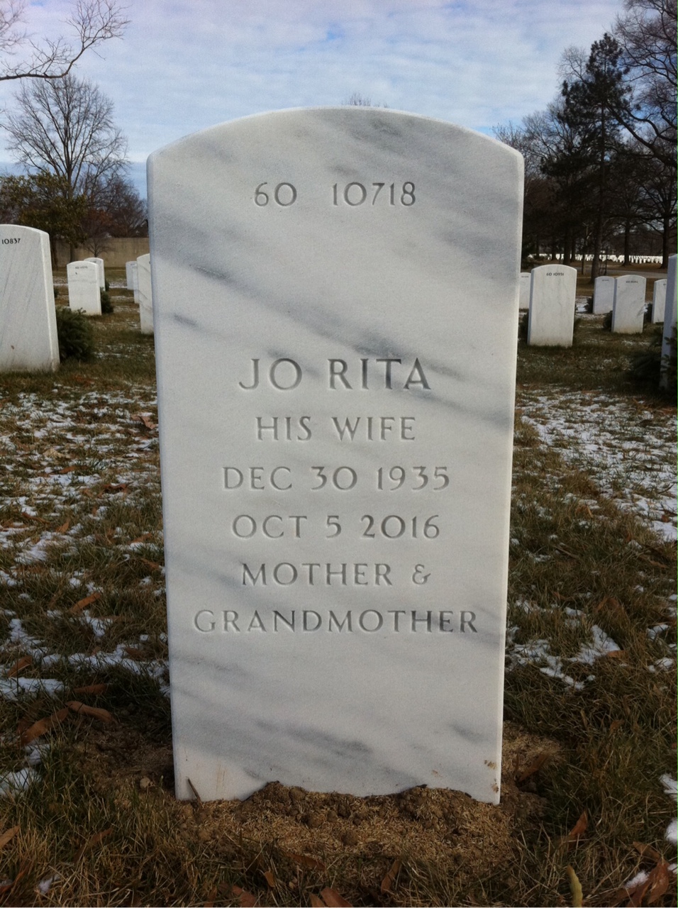 Back of headstone — Richard Murray