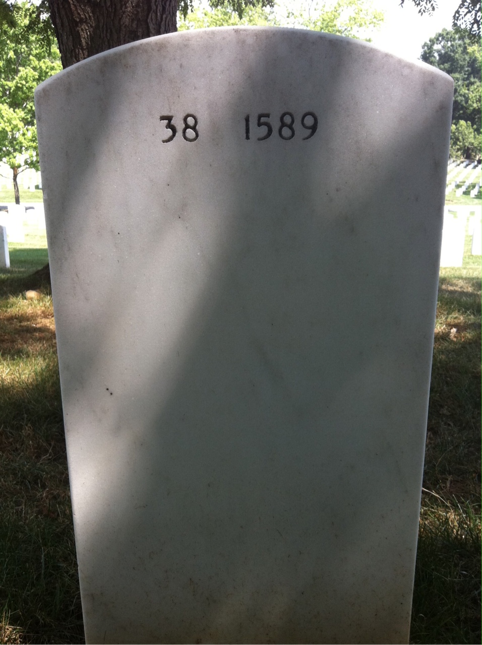 Back of headstone — Albert Moore