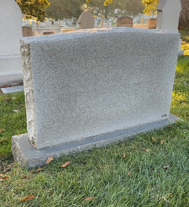 Back of headstone — William Moore