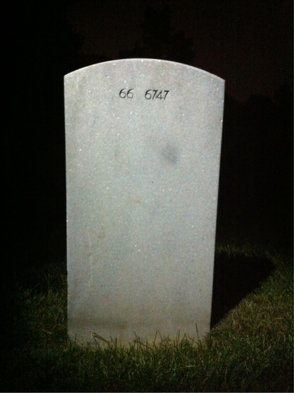 Back of headstone — William Allen Dickey