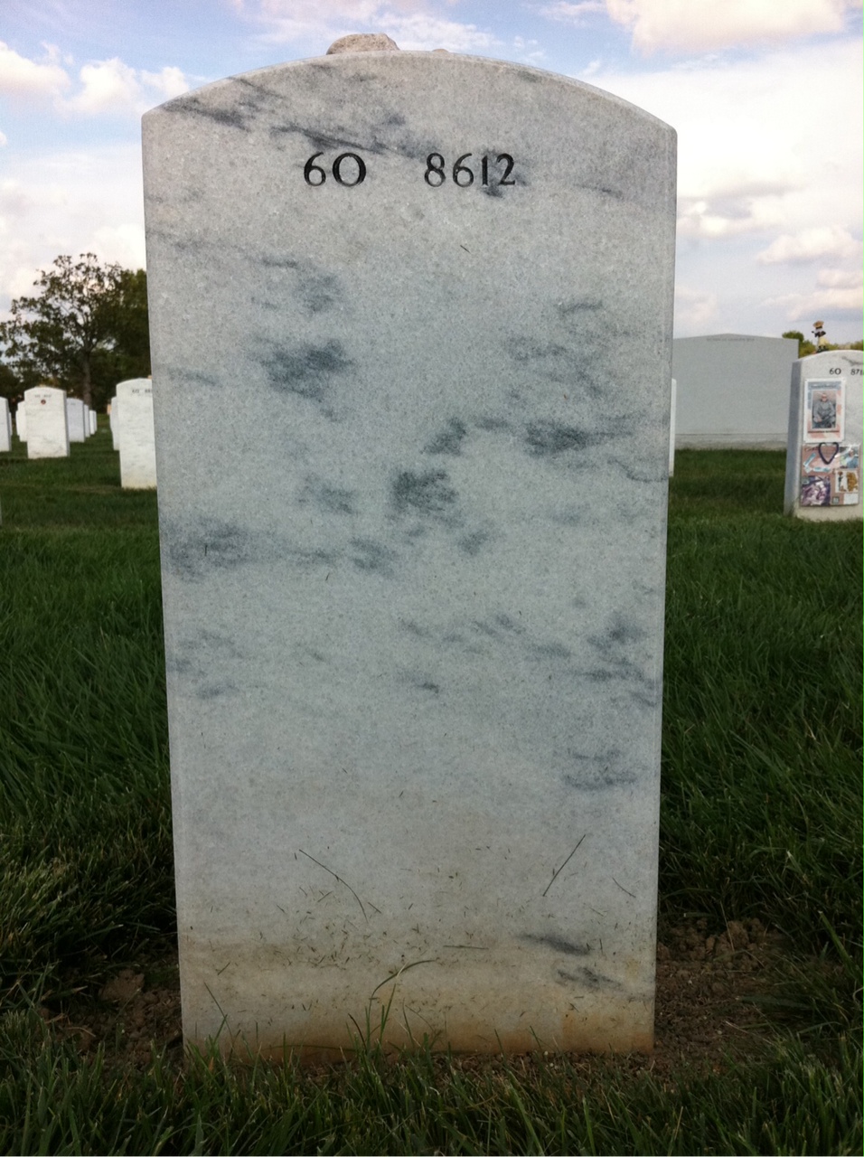 Back of headstone — Blake Harris