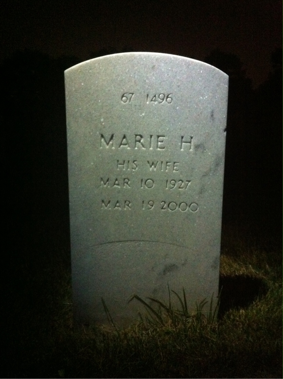 Back of headstone — Joseph Mielcarek