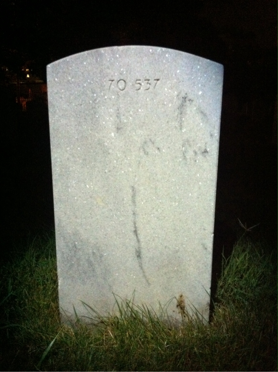 Back of headstone — Ronald Morita