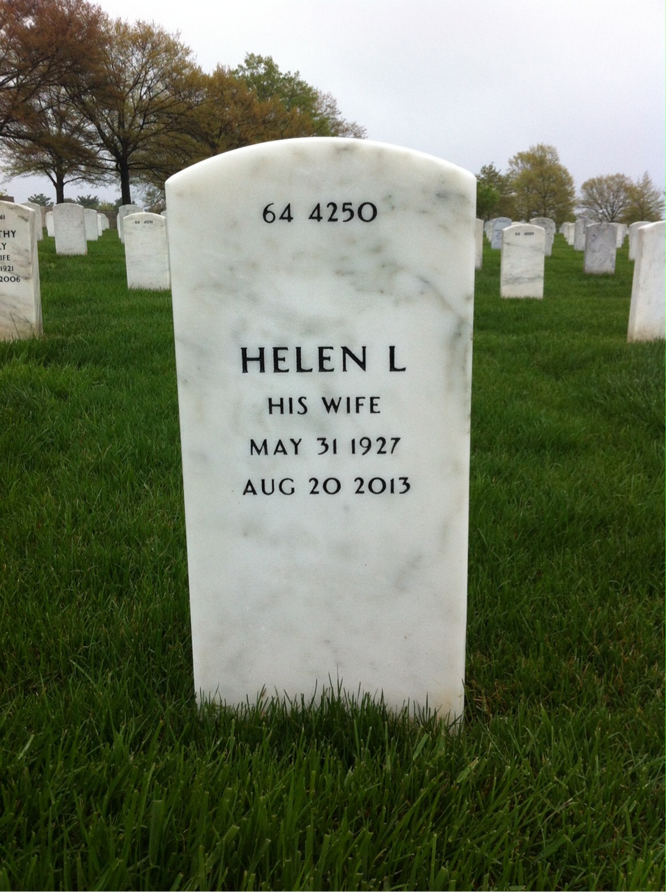 Back of headstone — James Richard