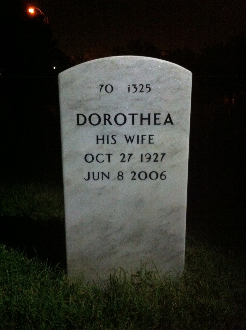 Back of headstone — Thomas Collier