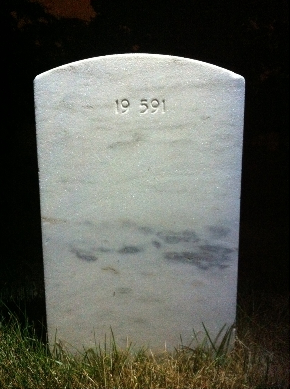 Back of headstone — James Corbin