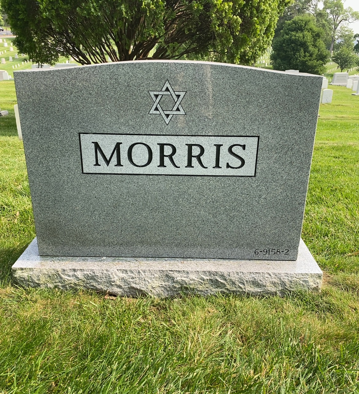 Back of headstone — Floyd Morris