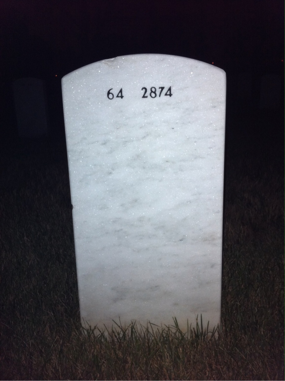 Back of headstone — Thomas Barrick
