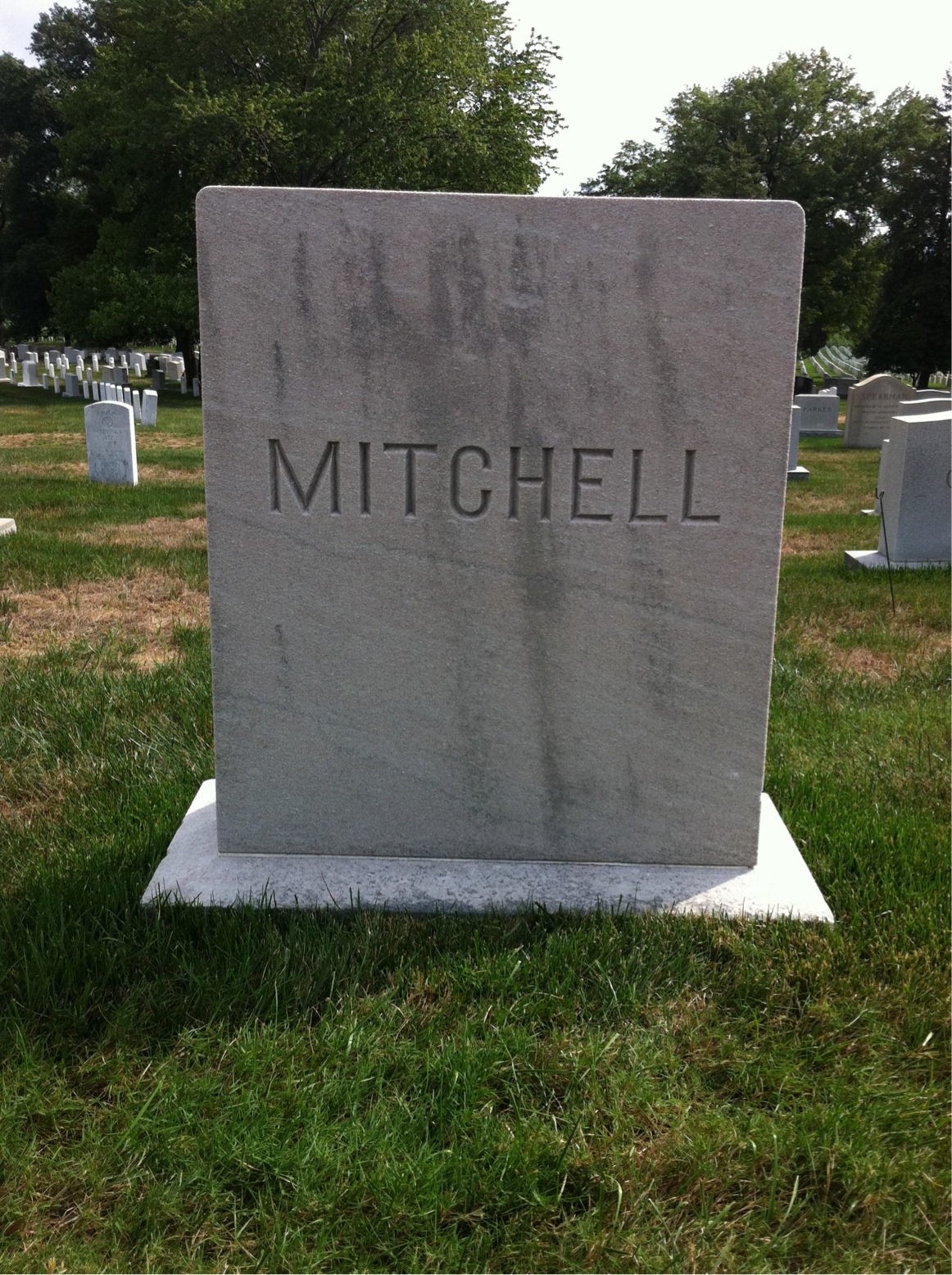 Back of headstone — Edward Mitchell