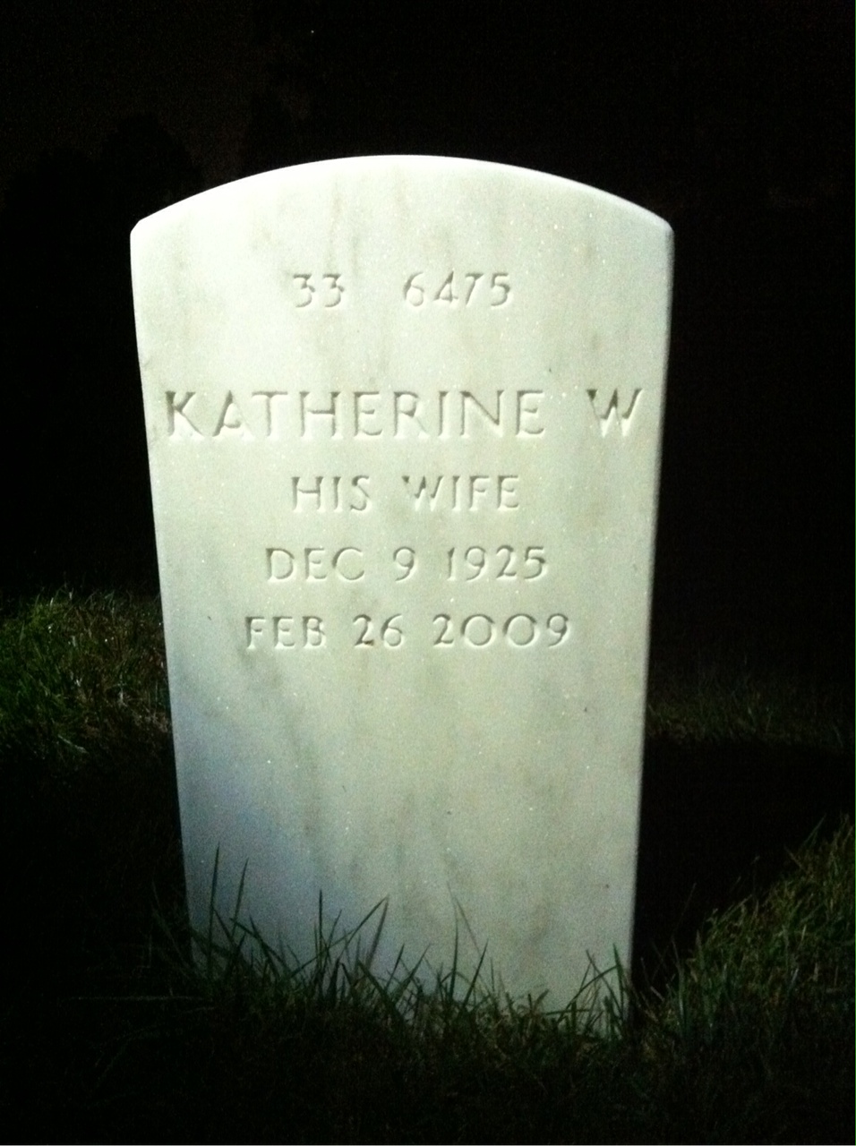 Back of headstone — Leslie Raiford