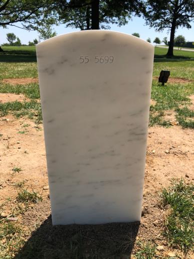 Back of headstone — George Benoit