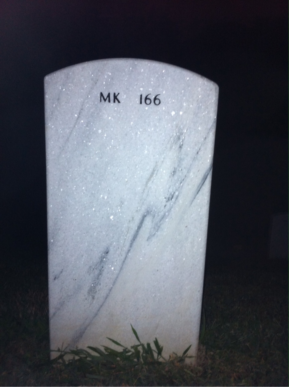 Back of headstone — Albert Graf