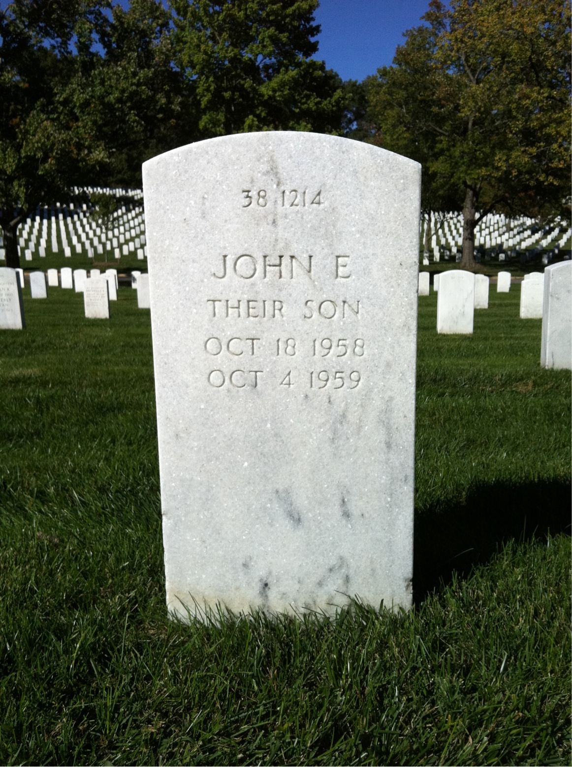 Back of headstone — Blanche Anderson