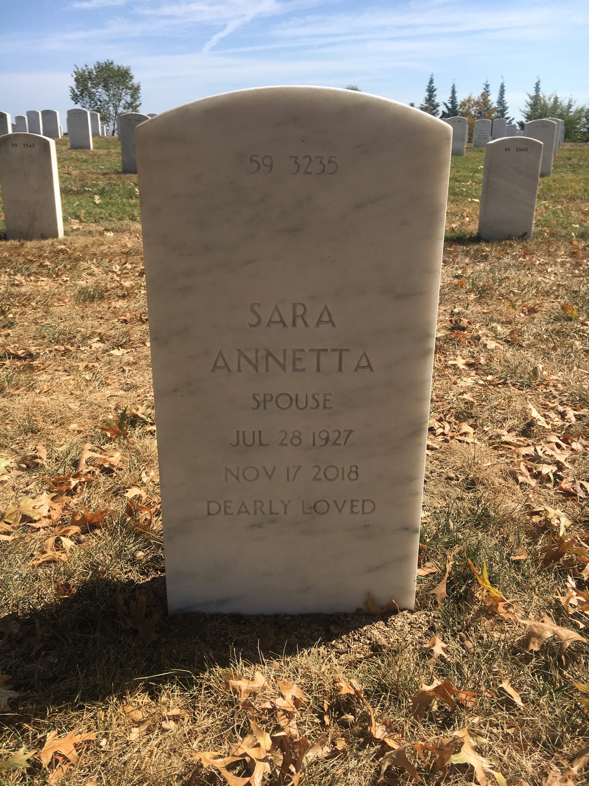 Back of headstone — Willard Bush