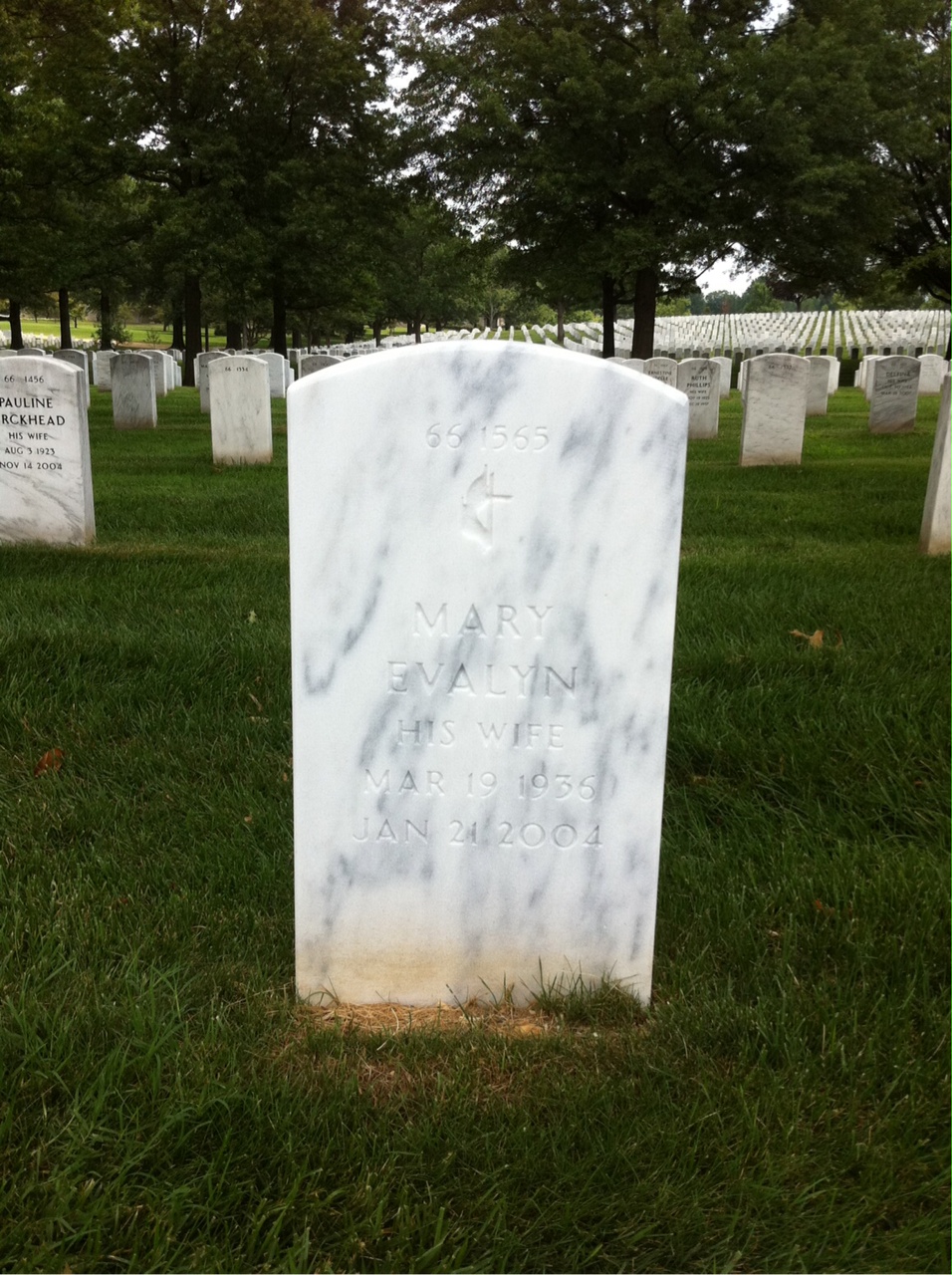 Back of headstone — Van Holladay