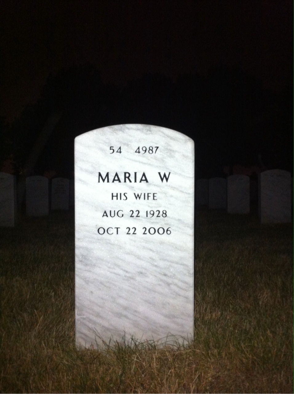 Back of headstone — William Millenkamp